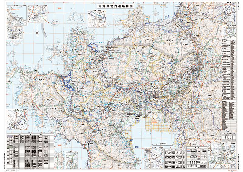 佐賀県管内道路網図